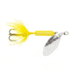 Wordens Rooster Tail In-Line Spinner, 2 1/4in, 1/8 oz, Treble Hook, Yellow, 208-YL