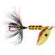 Wordens Rooster Tail In-Line Spinner, 2 1/4in, 1/8 oz Treble Hook, Yellow Coachdog with Red Hook, 208R-YLCD