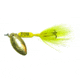 Wordens Rooster Tail In-Line Spinner, 2 1/4in, 1/8 oz Treble Hook, Yellow Jacket, 208-YLJT