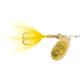Wordens Sonic Rooster Tail In-Line Spinner, 2 3/8in, 1/8 oz Yellow Mylar, 182-YLMY
