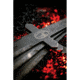 World Knife Throwing League Barbarian Throwing Knives, 14.6in Overall, 8.5in Black Stonewash Finish 3Cr13 Stainless Blade, Stainless Steel Handle, 26