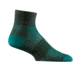 Wrightsock Double Layer CoolMesh II Quarter Sock, Ash/Turquoise, Medium, 8052.3201