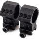 Wulf Optics WULF 40 MOA Adjustable 2 Piece Rifle Scope Rings, 6 Screw, Picatinny, Black, 30mm, WU8020