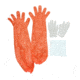 X-Stand Dirty Job Glove Kit, Orange, Pack of 4, XAAH405-4