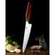 Xin Cutlery 14.5in Satin Japanese Style Chef's Knife, 14.5in Overall, 9in Satin Sandvik 12C27 Blade, Rosewood/Buffalo Horn/G10 Handle, XC118