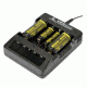 XTAR VP4 4-Bay Smart Battery Charger with LCD Digital Display, Black XTAR-VP4