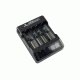 XTAR VP4 4-Bay Smart Battery Charger with LCD Digital Display, Black XTAR-VP4