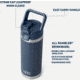 Yeti Rambler 18 oz Water Bottle w/Straw Cap
