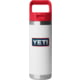 Yeti Rambler 18 oz Water Bottle w/Straw Cap, White/Rescue Red/Badge, 21071508706