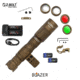 Z-Bolt Blazer LEP Weapon Light and ARMS Mount - Dual Fuel - 18650, CR123A, FDE, LEP-18650-FDE-PHCF-17S