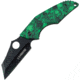 Z-Hunter Linerlock Green Skull A/O Folding Knife,3.5in,Tanto,Black and Green,Aluminum Handle ZB088GN