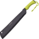 Z-Hunter Machete 18in Fixed Blade Knife, 13.5in, Partially Serrated, Black, Lime Green, Cord Wrapped Handle ZB157GB