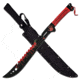 Z-Hunter Machete, 25in, Stainless Steel Blade, Stainless Steel Red Fabric Wrapped Handle ZB-124RD