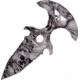 Z-Hunter Push Dagger Gray Skull Camo Fixed Blade Knife, 2.5in, Partially Serrated, Double Edge Dagger, Gray Camo Handle ZB030GYS