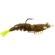 Z-Man Elaztech Ez Shrimpz Rigged 3.5in Rootbeer/Chartreuse Tail 2 Pack, EZSR-240PK2