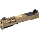 Zaffiri Precision ZPS2 Glock 43X Complete Pistol Slide, PVD, Flat Dark Earth/Gold, G43-ZPS2-RMSc-FDE-FC-GLD