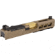 Zaffiri Precision ZPS3 Ported Glock 19 Gen 3 Complete Pistol Slide, PVD, Flat Dark Earth/Gold, G19G3-ZPS3-RMR-FDE-TP-GLD