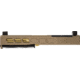 Zaffiri Precision ZPS3 Ported Glock 19 Gen 3 Complete Pistol Slide, PVD, Flat Dark Earth/Gold, G19G3-ZPS3-RMR-FDE-TP-GLD