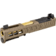 Zaffiri Precision ZPS3 Ported Glock 43X Complete Pistol Slide, PVD, Flat Dark Earth/Gold, G43-ZPS3-RMSc-FDE-TP-GLD