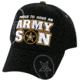 Zan Headgear 3-D Embroidered Black Cap Army Son CPA101
