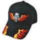 Zan Headgear 3-D Embroidered Black Cap Helmet Skull CPA139