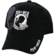 Zan Headgear 3-D Embroidered Black Cap POW/MIA CPA115