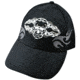 Zan Headgear 3-D Embroidered Black Cap Tribal Skull CPA133