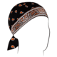 Zan Headgear Cotton Flydanna, One Size, Black/Orange, Z197