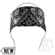 Zan Headgear Headband, Cotton, Black Paisley HBV101