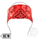 Zan Headgear Headband, Cotton, Red Paisley HBV106