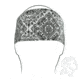 Zan Headgear Headband, Cotton, White Paisley HBV102