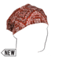 Zan Headgear Headwrap, Cotton, Red Paisley HBW106