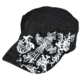 Zan Headgear Highway Honey Black Gothic Cross Cap CPHH05