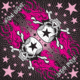 Zan Headgear Lethal Threat Bandanna, Pink Star Skull BLT005