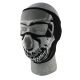 Zan Headgear Full Mask, Neoprene, Chrome Skull WNFM023