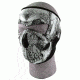 Zan Headgear Neoprene Face Mask Glow in the Dark Black &amp; White Skull Face WNFM002G