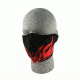 Zan Headgear Neoprene Half Mask, Red Flames, WNFM229RH