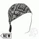 Zan Headgear Welders Cap, Cotton, Black Paisley, Size 7.5 CPW101L