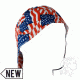 Zan Headgear Welders Cap, Cotton, Wavy American Flag, Size 7.5 CPW265L