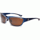 Zeal Optics Boundary Sunglasses, Clear Blue Gloss Frame and Polarized Copper Lens 10034