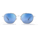Zeal Optics Easterly Eco-Friendly Stainless Steel Aviator Polarized Sunglasses, Silver/Horizon Blue, Medium, 12014
