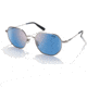 Zeal Optics Easterly Eco-Friendly Stainless Steel Aviator Polarized Sunglasses, Silver/Horizon Blue, Medium, 12014