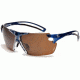Zeal Optics Helix Sunglasses, Blue Gloss Frame and Polarized Copper Lens 10055