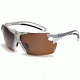 Zeal Optics Helix Sunglasses, Silver Gloss Frame and Polarized Copper Lens 10054