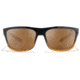 Zeal Optics Rampart Plant-Based Square Wrap Polarized Sunglasses, Gloss Torched Woodgrain/Copper, Medium, 11744