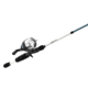 Zebco 33 Custom-Z Spincast Reel and Rod Combo, 6ft 6in 2-PC Telescopic Rod, Medium, Fast, SZ 30 Reel, 4.1-1 Ratio, 14-PC Strike King Tackle Kit, Silver/Blue, 33CZ1SK662M.FB4