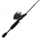 Zebco 33 Custom-Z Spincast Reel and Rod Combo, 6ft 6in 2-PC Telescopic Rod, Medium, Fast, SZ 30 Reel, 4.1-1 Ratio, 2-PC Strike King Tackle Kit, Silver/Purple, 33CZ2SK662M.FB4