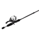 Zebco 33 Custom-Z Spincast Reel and Rod Combo, 6ft 6in 2-PC Telescopic Rod, Medium, Fast, SZ 30 Reel, 4.1-1 Ratio, 2-PC Strike King Tackle Kit, Silver/Purple, 33CZ2SK662M.FB4