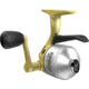 Zebco 33 Gold Micro Trigger Spincast Reel, SZ 10 Reel, Changeable Righ/Left Retrieve, Durable All-Metal Gears, Pre-Spooled w/ 4lb Zebco Cajun Line, Silver/Gold, 33MTNGOLD.BX6