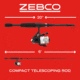 Zebco 33 Spinning Reel and Telescopic Rod Combo, Extendable 20in to 6ft Fiberglass Pole, EVA Rod Handle, SZ 20 Reel, Aluminum Spool, QuickSet Anti-Reverse, Silver/Black, 33SP605MTELA.FB4